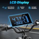 Ridstar Electric Bike for Adults, Peak 4000/2000W, 37/33MPH,52V 40AH,48V/20AH E-Bike,30-180 Miles Electric Motorcycle, 20" Fat Tire Dirt Bike, UL2849 Hydraulic Suspension and 7-Speed