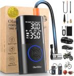 OlarHike Tire Inflator Portable Air Compressor, Smart Dual Hose System, 160PSI Auto Air Pump for Car Tires, Bike,Bicycle, Motorcycles,Electric Pump with LED Light & Digital Pressure Gauge