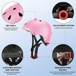 CELOID Kids Bike Helmet,Toddler Skateboard Helmets for Ages 8-14 Years Boys Girls，Adjustable Multi-Sport Bicycle Skateboarding Football Roller Skating Scooter Rollerblade Balance Bike Helmet,Pink