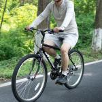 HH HILAND 26 inch Mountain Bike for Men and Women, 18 Speeds High-Carbon Steel Frame, Sport Cycling MTB Bicycle for Adult Black