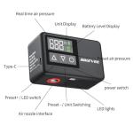 Bikevee Mini Bike Pump Electric, 120 PSI Portable Bicycle Tire Inflator with Digital Gauge, Auto Shut-Off, Presta & Schrader Valve for Road Bike MTB E-Bike Cycling (Black)