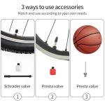 Bikevee Mini Bike Pump Electric, 120 PSI Portable Bicycle Tire Inflator with Digital Gauge, Auto Shut-Off, Presta & Schrader Valve for Road Bike MTB E-Bike Cycling (Black)