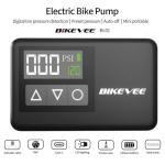 Bikevee Mini Bike Pump Electric, 120 PSI Portable Bicycle Tire Inflator with Digital Gauge, Auto Shut-Off, Presta & Schrader Valve for Road Bike MTB E-Bike Cycling (Black)