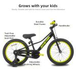 JOYSTAR 20 Inch Boys Bike with Training Wheels for 5-9 Years Old Kids 20" Kids Mountain Bikes for Early Rider Kids' Bicycles Black