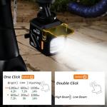 1200 Lumens LED Bike Light with Remote & 2 Brackets, Aluminum Bicycle Headlight for 10-Hours Night Riding (2 Colors), 4000mAh USB-C Fast Rechargeable, IP65 Waterproof, Numeric Battery Display