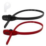 MEINUOKA 2 Pack Adjustable Zip Tie Lock with 3-Digit Combination for Helmet, Bike Rack, Motorcycle, Skateboard, Luggage, Skis, French Door, Stroller & Cabinet, Lightweight Bicycle Lock