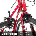 HH HILAND 700c Road Bike 14 Speed, Aluminum Frame Racing Bike, City Commuter Bicycle for Men Women