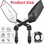 2 Pack Bike Mirrors,eBike Handlebar Mirror,360° Adjustable and Rotatable Safety Bicycle Rear View Mirrors, Scratch Resistant Glass Lens,Bicycle Universal Fit Accessories