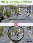 2 Pack Bike Mirrors,eBike Handlebar Mirror,360° Adjustable and Rotatable Safety Bicycle Rear View Mirrors, Scratch Resistant Glass Lens,Bicycle Universal Fit Accessories