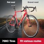 HH HILAND 700c Road Bike 14 Speed, Aluminum Frame Racing Bike, City Commuter Bicycle for Men Women