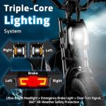 Youlon Ebikes for Adult/Teens, 2000W Peak Motor, 60*23Ah Long Range Electric Motorcycle with Dual Hydraulic Disc Brakes, 20" Fat Tire All-Terrain for Commuting E-Bicycles, 31MPH Electric Dirt Bike, UL