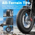 Youlon Ebikes for Adult/Teens, 2000W Peak Motor, 60*23Ah Long Range Electric Motorcycle with Dual Hydraulic Disc Brakes, 20" Fat Tire All-Terrain for Commuting E-Bicycles, 31MPH Electric Dirt Bike, UL