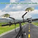 2 Pack Bike Mirrors,eBike Handlebar Mirror,360° Adjustable and Rotatable Safety Bicycle Rear View Mirrors, Scratch Resistant Glass Lens,Bicycle Universal Fit Accessories