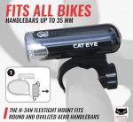CAT EYE - HL-EL135N LED Safety Bike Headlight for Commuting, Black