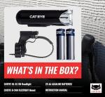 CAT EYE - HL-EL135N LED Safety Bike Headlight for Commuting, Black