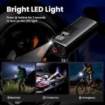 Anycash Tire Inflator Portable Air Compressor, 150PSI Air Pump for Car Tires with Pressure Gauge, Fast Tire Inflator for Car, Motorcycle, Bicycle, Balls, LED Light and Auto Shut-Off