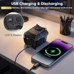 ABROML Remote Control Bike Light Compatible with Garmin/GoPro Mount, 1300 Lumens High & Low Beam Bike Headlight with Fog Cover, USB Rechargeable & Discharging, Waterproof for Night Riding