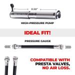 Mini Bike Pump with Gauge for All Valves