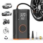(New Upgrade) ZSX Tire Inflator Portable Air Compressor-160 PSI Air Pump with Memory Function, Electric Bike Pump with Tire Pressure Gauge, Tire Inflator for Car, Gifts for Men Husband Father