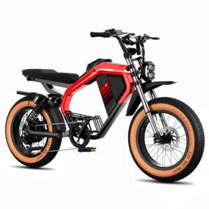 Luckeep M5 MAX Electric Bike Bike for Adults/Teen 2000W Peak 37.5 MPH, 52V/20AH/40AH Dual Battery, 80/160 Miles Range 20" Fat Tires Electric Dirt Bike, Electric Motorcycle for Adults Road Ebikes