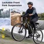 YOLOWAY Electric Bikes for Adults, 27.5" Electric Bicycle, Ebikes for Adults with 480WH Removable Battery, Peak 750W Brushless Motor, Up to 25 MPH, 50 Miles Range, 7-Speed Mountain Bike