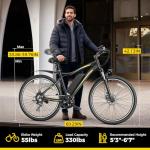 YOLOWAY Electric Bikes for Adults, 27.5" Electric Bicycle, Ebikes for Adults with 480WH Removable Battery, Peak 750W Brushless Motor, Up to 25 MPH, 50 Miles Range, 7-Speed Mountain Bike