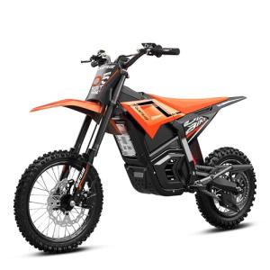 RiderX Electric Dirt Bike for Adults Teens, 3000W Brushless 220Nm Motor - 45° Slope, 38 MPH, 48V/23.5Ah Removable Battery, Dual Hydraulic Brakes & Full Suspension Electric Motorcycle for 13+, Orange