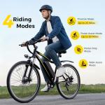 YOLOWAY Electric Bikes for Adults, 27.5" Electric Bicycle, Ebikes for Adults with 480WH Removable Battery, Peak 750W Brushless Motor, Up to 25 MPH, 50 Miles Range, 7-Speed Mountain Bike