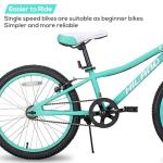 HH HILAND 20 Inch Kids' Bicycles Mountain Bike for Boys, Girls 5+ Years Old, Single Speed Kids Bicycles with Dual Handbrakes, Child Bike Green