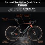 SAVADECK Lightweight Carbon Fiber Road Bike 51cm
