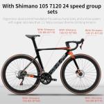 SAVADECK Lightweight Carbon Fiber Road Bike 51cm