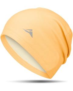 GXCROR Fleece Beanies Flexfit Winter Hats Skull Cap Cycling Cap Reflective Running Gear Bonnet Yellow