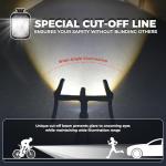 ROCKBROS 1000Lumens Bike Light 2800mAH USB C Rechargeable Bike Headlight IPX6 Waterproof Bicycle Front Lightweight Smart Light for Safe Night Riding