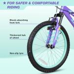 WEIZE 20 Inch Kid Mountain Bike,Kid Bike for Girls Age 6-14 Year Old,6 Speed Kid Bicycle with Front Suspension Fork,Adjustable Seat Height,High-Carbon Steel Frame,Ideal for Girl Adventurers,Purple