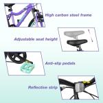 WEIZE 20 Inch Kid Mountain Bike,Kid Bike for Girls Age 6-14 Year Old,6 Speed Kid Bicycle with Front Suspension Fork,Adjustable Seat Height,High-Carbon Steel Frame,Ideal for Girl Adventurers,Purple