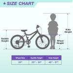 WEIZE 20 Inch Kid Mountain Bike,Kid Bike for Girls Age 6-14 Year Old,6 Speed Kid Bicycle with Front Suspension Fork,Adjustable Seat Height,High-Carbon Steel Frame,Ideal for Girl Adventurers,Purple