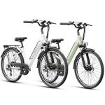 Jasion Roamer ST Electric Bike for Adults, 26'' Commuter Ebike, 62Miles & 28MPH Max Speed, 1200W Peak Motor Ebike, 528WH Removable Battery, 7-Speed Electric Bicycle, Front Suspension Women E Bike