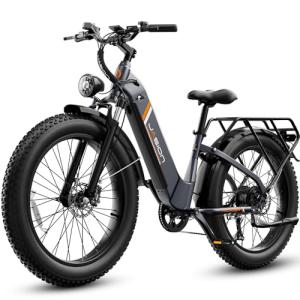Jasion Thunder Electric Bike 2PCS, 80Miles Range& 864Ah Battery, 28MPH Speed & 750W Peak Motor, APP Control Ebikes with Hydraulic Disc Brake, Front Suspension, 26'' Fat Tire Adult Electric Bicycles GB