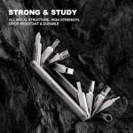 HAUTMEC 9 in 1 Bike Multitool, Mini Bike Repair Tool Kit for Road and Mountain Bikes, Lightweight Stainless Steel Bike Tool With 2/3/4/6mm Inner Hexagon and Phillips Screwdriver Multitool HT0418-BT