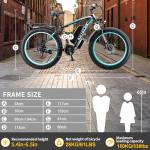 Wdiini Front Suspension 2000W Peak Electric Bike for Adults, 28MPH Max Speed, 48V/15AH Removable Battery, BMS Protection, Off-Road/Mountain Ebike with Key and Lock (K800, Green)