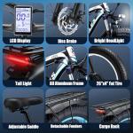 Wdiini Front Suspension 2000W Peak Electric Bike for Adults, 28MPH Max Speed, 48V/15AH Removable Battery, BMS Protection, Off-Road/Mountain Ebike with Key and Lock (K800, Green)