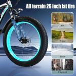 Wdiini Front Suspension 2000W Peak Electric Bike for Adults, 28MPH Max Speed, 48V/15AH Removable Battery, BMS Protection, Off-Road/Mountain Ebike with Key and Lock (K800, Green)