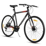 HH HILAND 700C Road Hybrid Bike, 7 speeds Bikes Urban City Commuter Bicycle with Disc Brake for Men Women Adult Comfortable Bicycle