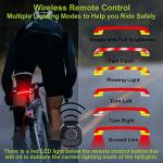MEILAN X5 Wireless Remote Control Smart Bike TailLight Rear Light Automatic Brake Light with Turn Signal Light USB Rechargeable Safety Flashing light Fits on Any Road Bicycle