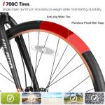 HH HILAND 700C Road Hybrid Bike, 7 speeds Bikes Urban City Commuter Bicycle with Disc Brake for Men Women Adult Comfortable Bicycle