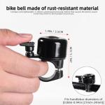 YISUGOOC 2 Pair Bike Mirror With Bike Bell 360° Adjustable HD Convex Bike Mirror Handlebar For Mount Mountain Road Bikes Motorcycle (2* Large Mirror + 1* Bell)