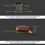MEILAN X5 Wireless Remote Control Smart Bike TailLight Rear Light Automatic Brake Light with Turn Signal Light USB Rechargeable Safety Flashing light Fits on Any Road Bicycle