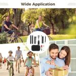 11 Pcs Portable Multifunction Bike Repair Tool Kit, Includes Mini Pump, Ratchet Wrench, 10-Piece Bit Set & Heavy-Duty Tire Levers, Compact Carry Case for Roadside & Home Repairs