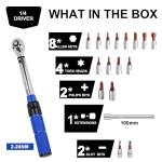 Bike Torque Wrench Set with Sockets and Extension