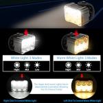 2 Packs USB Rechargeable Bike Light Set, Bicycle Safety Lights Front and Rear with 6+12 Modes, IPX4 Waterproof Headlight and Taillight for Night Riding/Cycling
